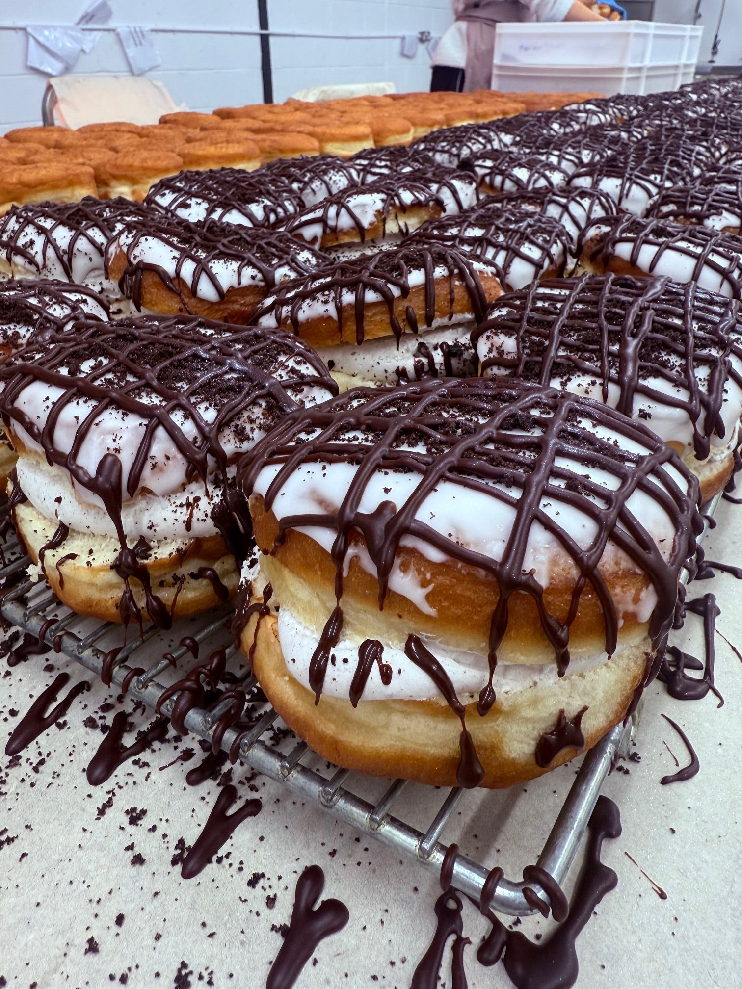 Cookies & Cream Sandwich Filled Donut (Vegan)